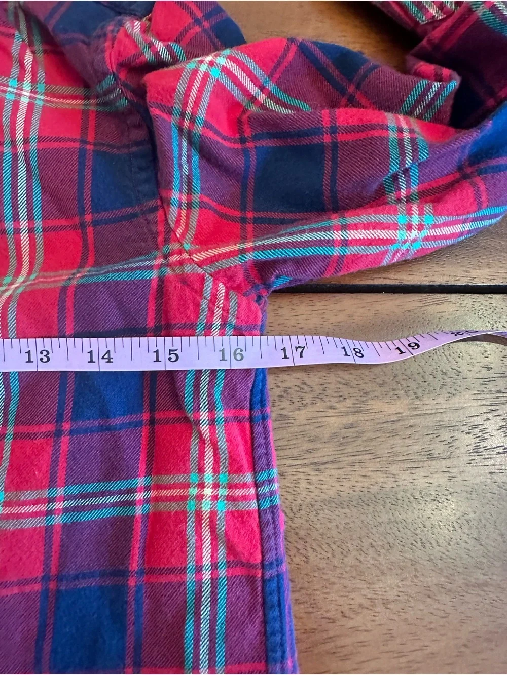 Ralph Lauren Boys Red/Navy Plaid Button-Down Flannel Shirt